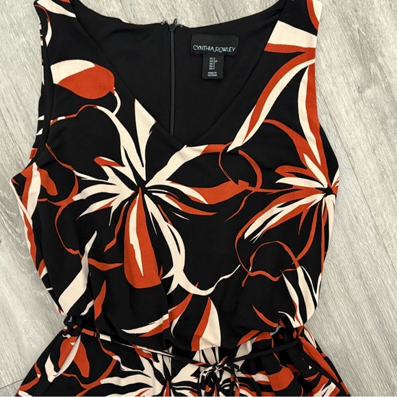 Cynthia Rowley Black and Orange Floral Jumpsuit - Picture 12 of 12